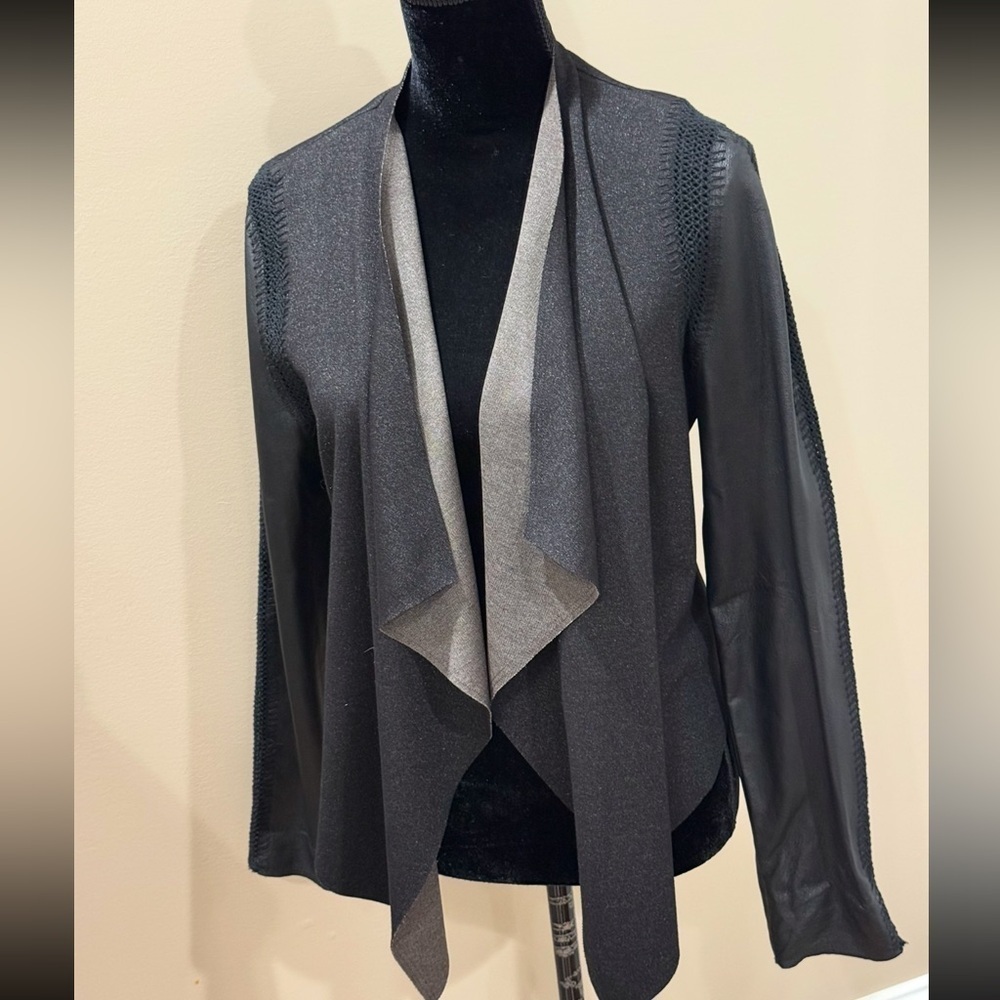 Women’s Anthropologie Stella & Jamie mixed media jacket cardigan- Size Large